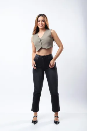PANTALON KYRATH MODA FLARE CROPPED FIT